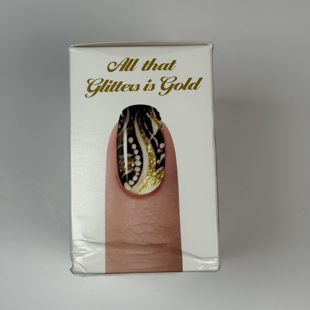 Red Carpet Golden Dust LED Gel Polish Nail Art Kit Gems Jewels Bejewel Manicure - Picture 5 of 6